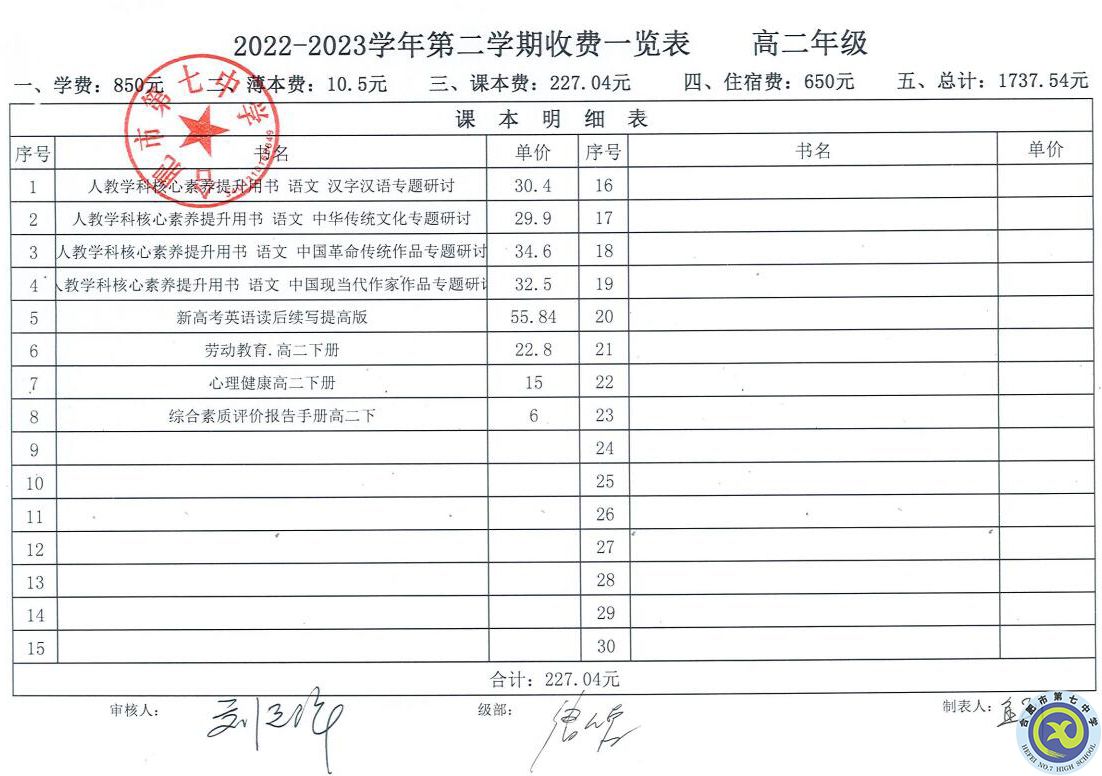 2022—2023學(xué)年第二學(xué)期學(xué)費收繳通知(圖2)